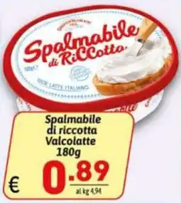 Ipercarni Spalmabile di ricotta Valcolatte offerta
