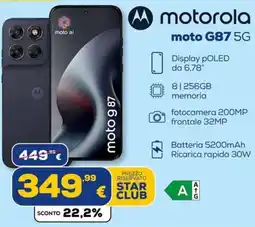 Euronics Tufano motorola moto G87 5G offerta