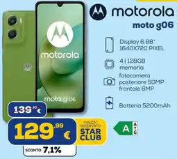 Euronics Tufano motorola moto g06 offerta
