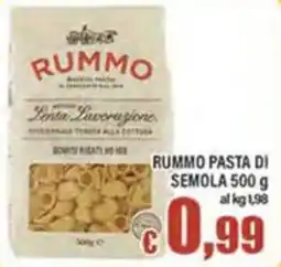 Top Supermercati Rummo pasta di semola offerta