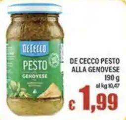 Top Supermercati De Cecco pesto alla genovese offerta