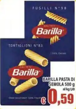 Top Supermercati Barilla pasta di semola offerta