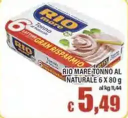 Top Supermercati Rio mare tonno al naturale offerta