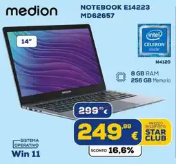 Euronics Tufano Notebook E14223 Medion offerta