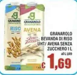 Top Supermercati Granarolo bevanda di riso UHT / avena senza zucchero offerta