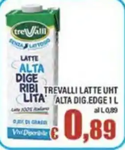 Top Supermercati Trevalli latte UHT alta dig.edge offerta