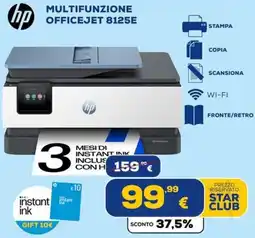 Euronics Tufano Hp multifunzione officejet 8125e offerta