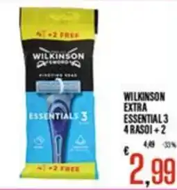 Supermercati EffePiù Wilkinson extra essential 3 offerta