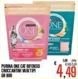 Supermercati EffePiù Purina One Cat Bifensis Croccantini Vari Tipi offerta
