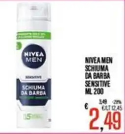 Supermercati EffePiù Nivea Men schiuma da barba sensitive offerta