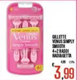 Supermercati EffePiù GILLETTE VENUS SIMPLY SMOOTH offerta