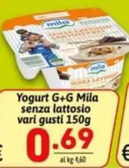 Ipercarni Yogurt G+G Mila senza lattosio offerta