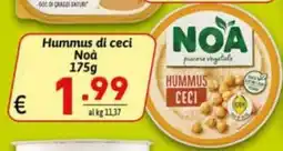 Ipercarni Hummus di ceci Noà offerta