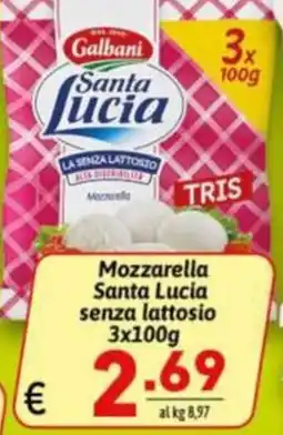 Ipercarni Mozzarella Santa Lucia senza lattosio offerta