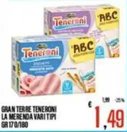 Supermercati EffePiù Gran Terre Teneroni la merenda vari tipi offerta