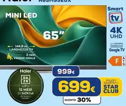 Euronics Tufano Haier TV 65" offerta