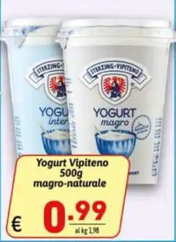 Ipercarni Yogurt Vipiteno magro-naturale offerta