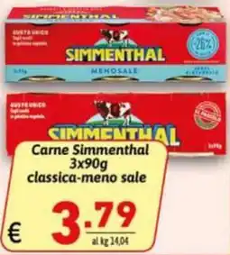 Ipercarni Carne Simmenthal classica-meno sale offerta