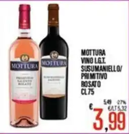 Supermercati EffePiù Mottura vino lgt susumaniello/primativo rosato offerta