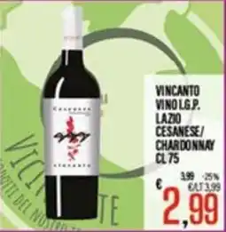 Supermercati EffePiù Vincanto Vino I.G.P. Lazio Cesanese/Chardonnay offerta