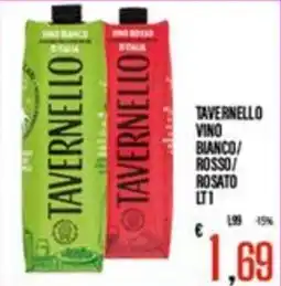 Supermercati EffePiù Tavernello vino bianco/rosso/rosato offerta
