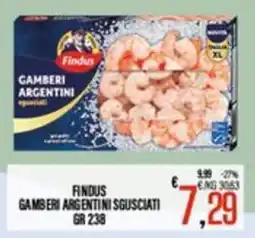 Supermercati EffePiù Findus Gamberi Argentini sgusciati offerta