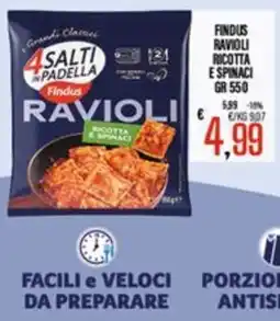Supermercati EffePiù Findus Ravioli Ricotta e Spinaci offerta