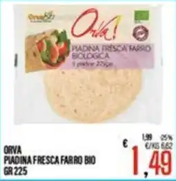 Supermercati EffePiù Orva piadina fresca farro bio offerta