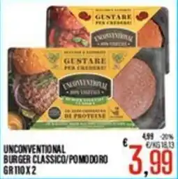 Supermercati EffePiù Unconventional burger classico/pomodoro offerta