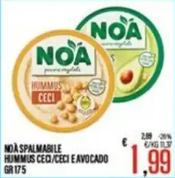 Supermercati EffePiù NOÀ Hummus Ceci offerta