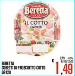 Supermercati EffePiù Beretta cubetti di prosciutto cotto offerta