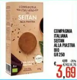 Supermercati EffePiù Compagnia Italiana Seitan alla Piastra Bio offerta