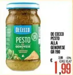 Supermercati EffePiù De Cecco pesto alla genovese offerta
