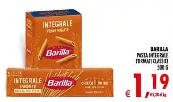 Barilla pasta integrale formati classici