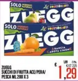 Supermercati EffePiù Zuegg succhi di frutta offerta
