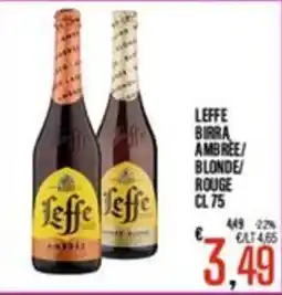Supermercati EffePiù Leffe birra ambra offerta
