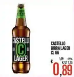 Supermercati EffePiù Castello birra lager offerta