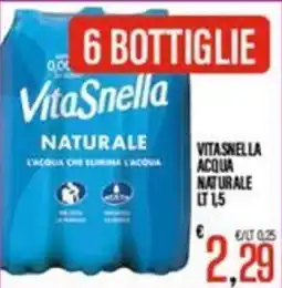 Supermercati EffePiù VitaSnella acqua naturale offerta