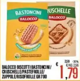 Supermercati EffePiù Balocco biscotti bastoncini/cruschelle/pastefrolle/zuppole/riso frolle offerta