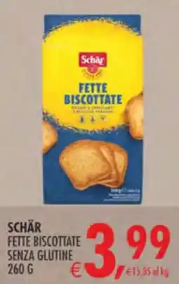 Deco Maxistore Schär fette biscottate senza glutine offerta