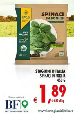 Deco Maxistore Stagioni d'Italia Spinaci in foglia offerta