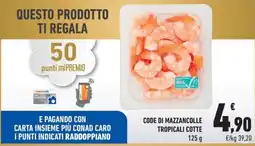 Conad City Code di mazzancolle tropicali cotte offerta