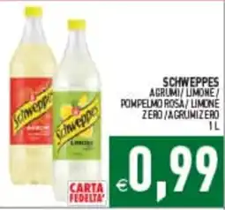 Iperfamily Schweppes Agrumi / Limone / Pomelmo Rosa / Limone Zero / Agrumizero offerta