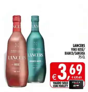 Lancers vino rosé/ bianco/sangria