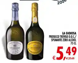 Deco Maxistore Prosecco Treviso D.O.C./Spumante Zero Alcool offerta