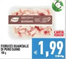 Iperfamily Fiorucci guanciale di puro suino offerta
