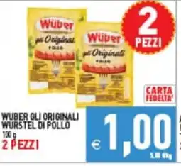 Iperfamily Wuber gli originali wurstel di pollo offerta