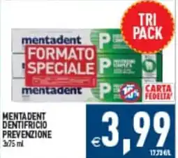 Iperfamily Mentadent dentifricio prevenzione offerta