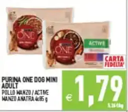 Iperfamily Purina One Dog Mini Adult Pollo Manzo / Active Manzo Anatra offerta