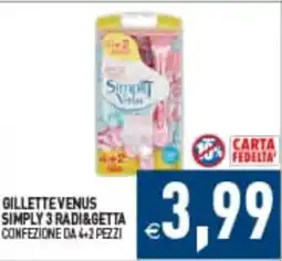 Iperfamily Gillette Venus Simply 3 Radi & Getta offerta
